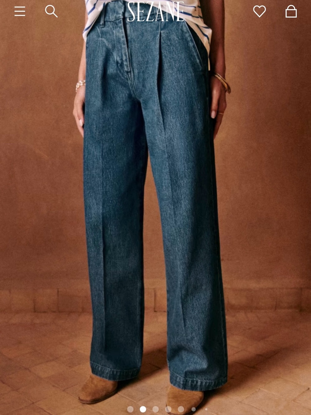 Sezane Rodriguo denim trousers, size 36